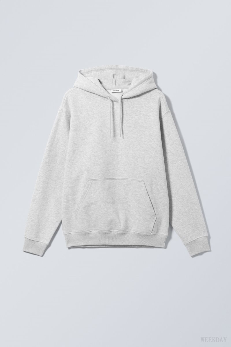 Weekday Relaxed Heavy Hoodie Grey | MYPA0474