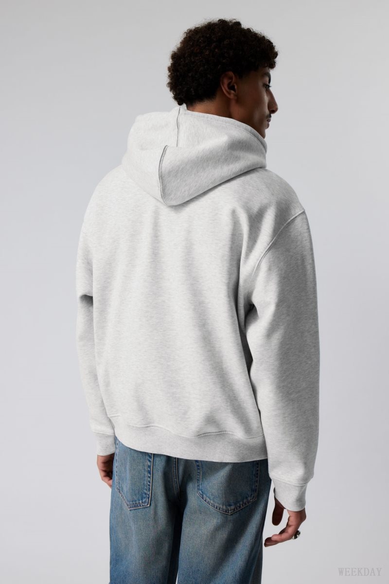 Weekday Relaxed Heavy Hoodie Grey | MYPA0474