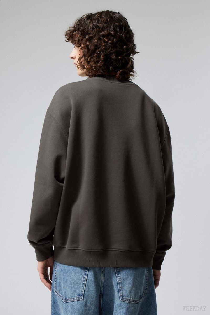 Weekday Relaxed Heavyweight Sweatshirt Black | CFSR6276