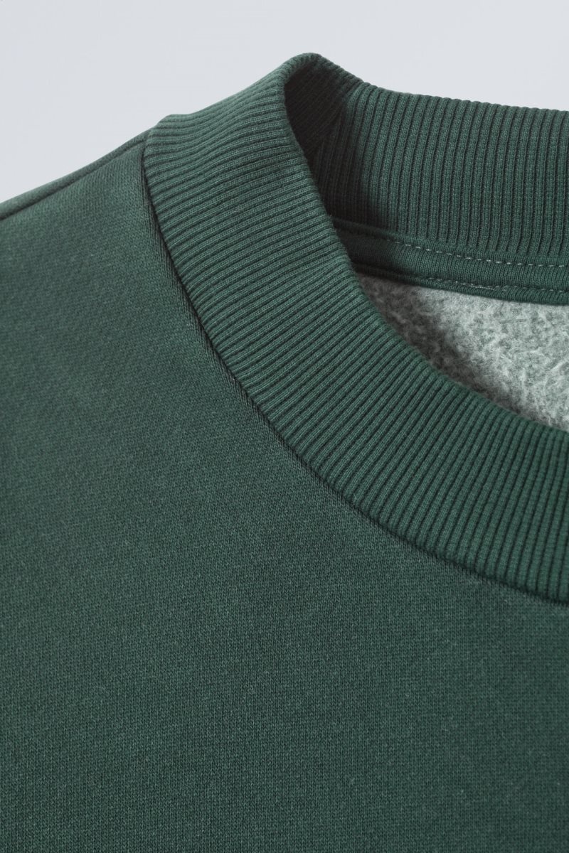 Weekday Relaxed Heavyweight Sweatshirt Dark Green | EPPJ2857