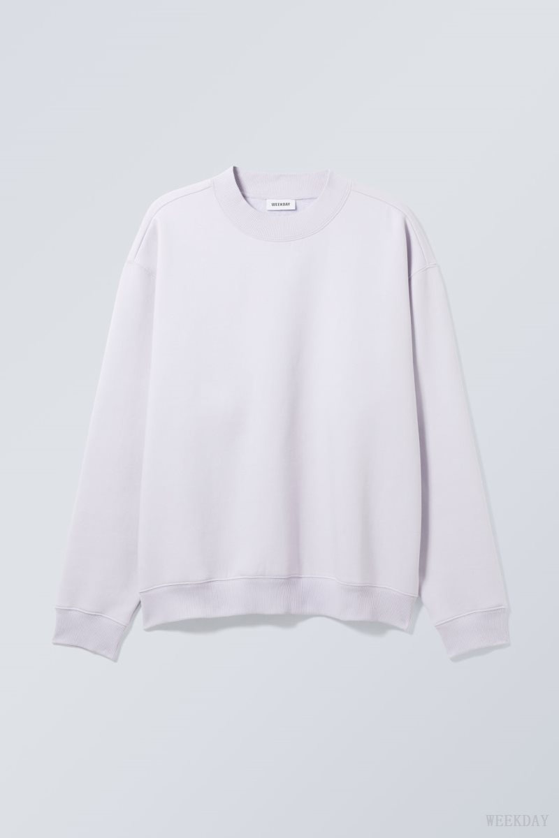 Weekday Relaxed Heavyweight Sweatshirt Purple | IKHY5385