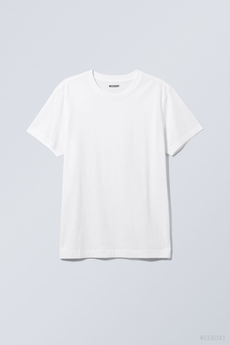 Weekday Relaxed Midweight T-shirt White | ZHWP1138