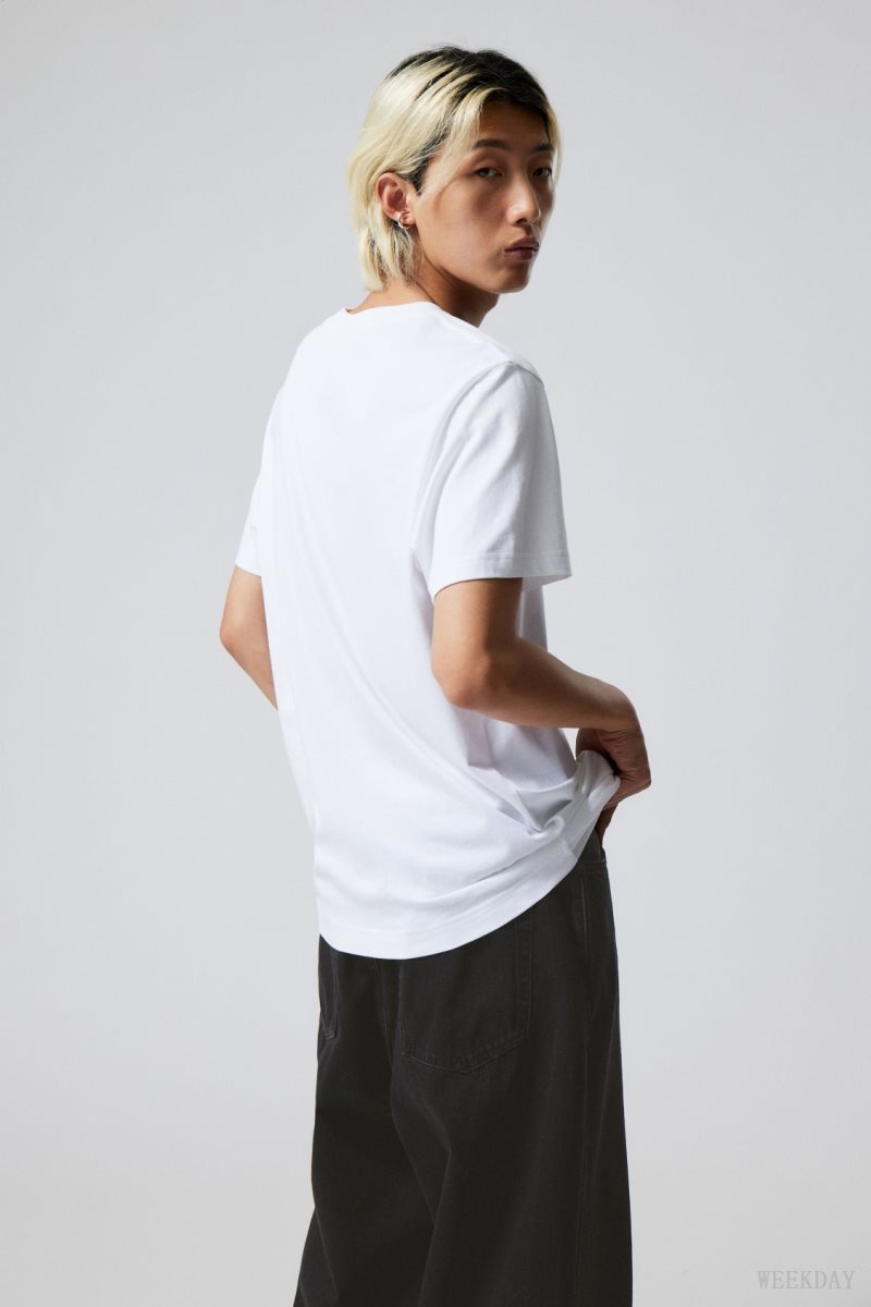 Weekday Relaxed Midweight T-shirt White | ZHWP1138