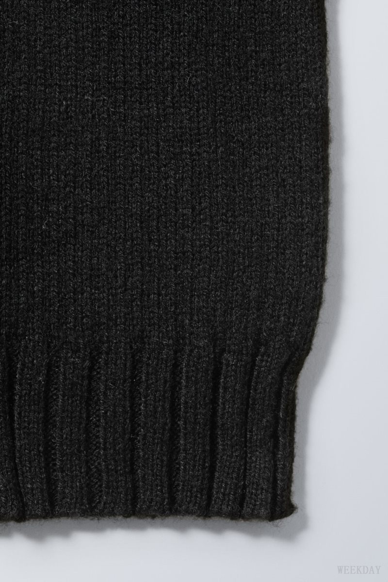 Weekday Rib Knit Leg Warmers Black | FSFK1216