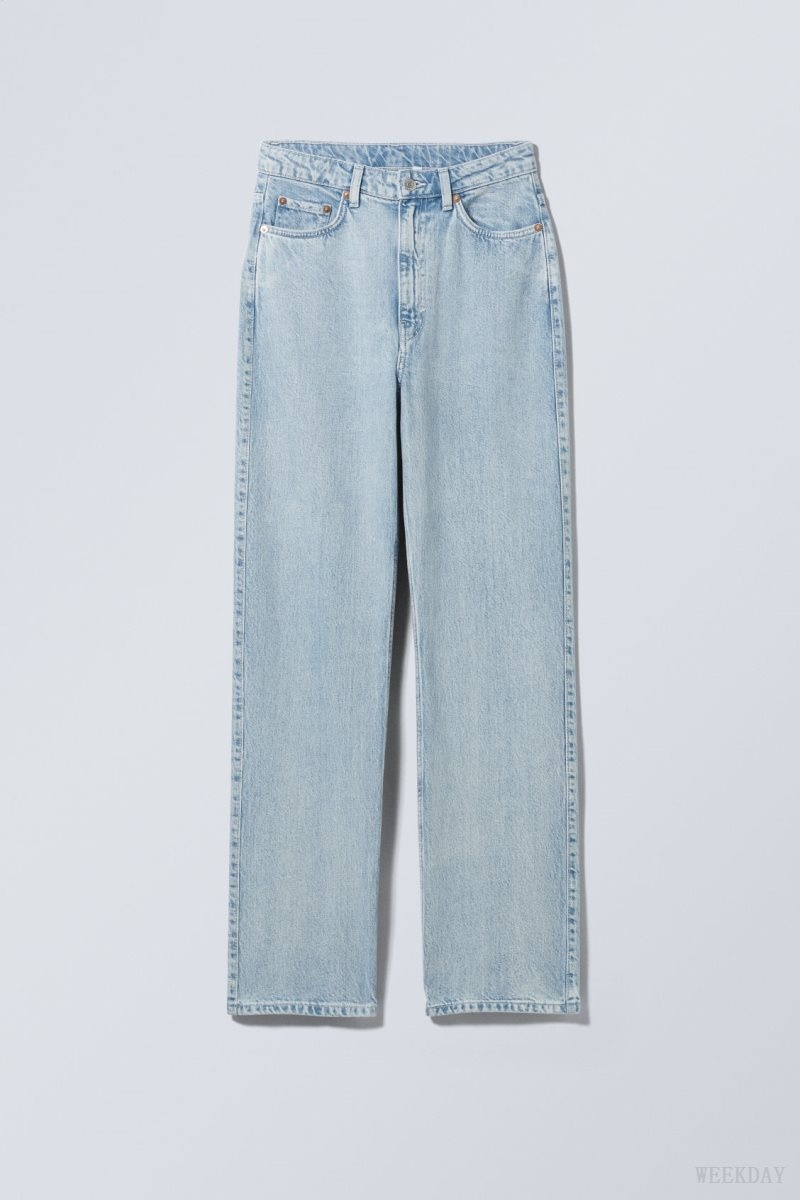 Weekday Rowe Extra High Straight Jeans Blue | CTAX1022