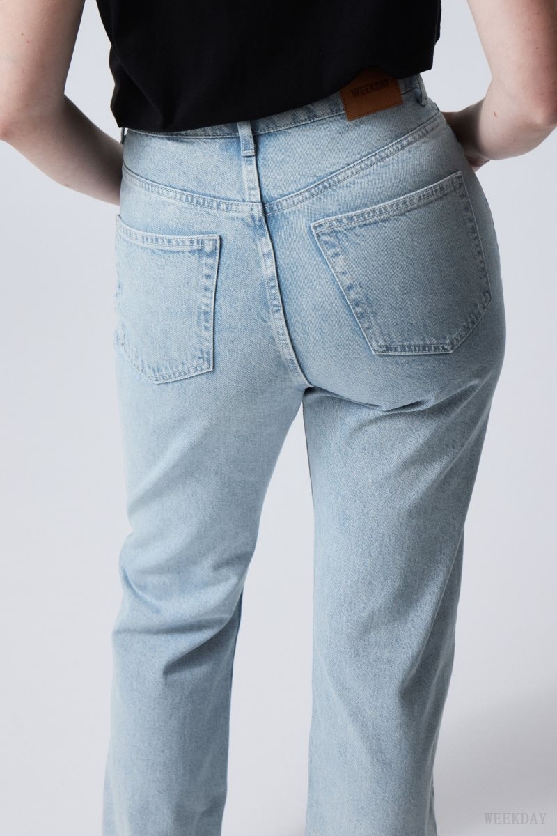 Weekday Rowe Extra High Straight Jeans Blue | CTAX1022