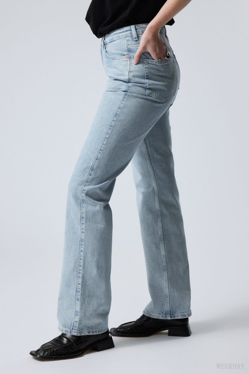 Weekday Rowe Extra High Straight Jeans Blue | CTAX1022