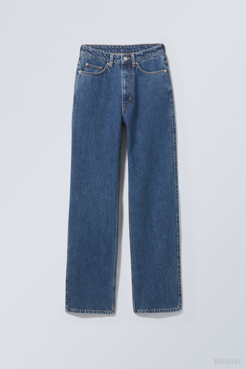 Weekday Rowe Extra High Straight Jeans Blue | OFBF6484