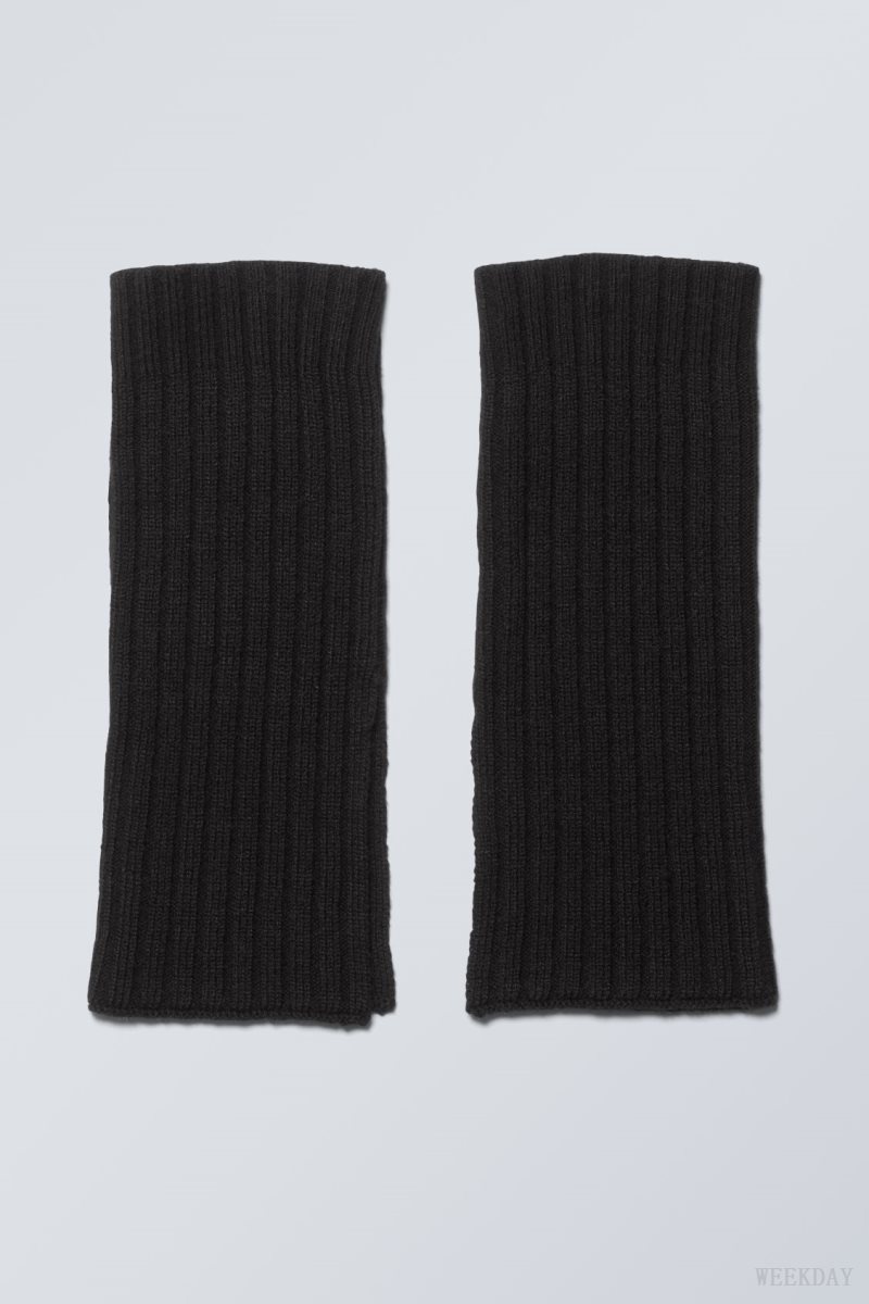 Weekday Short Leg Warmers Black | XJZE2470