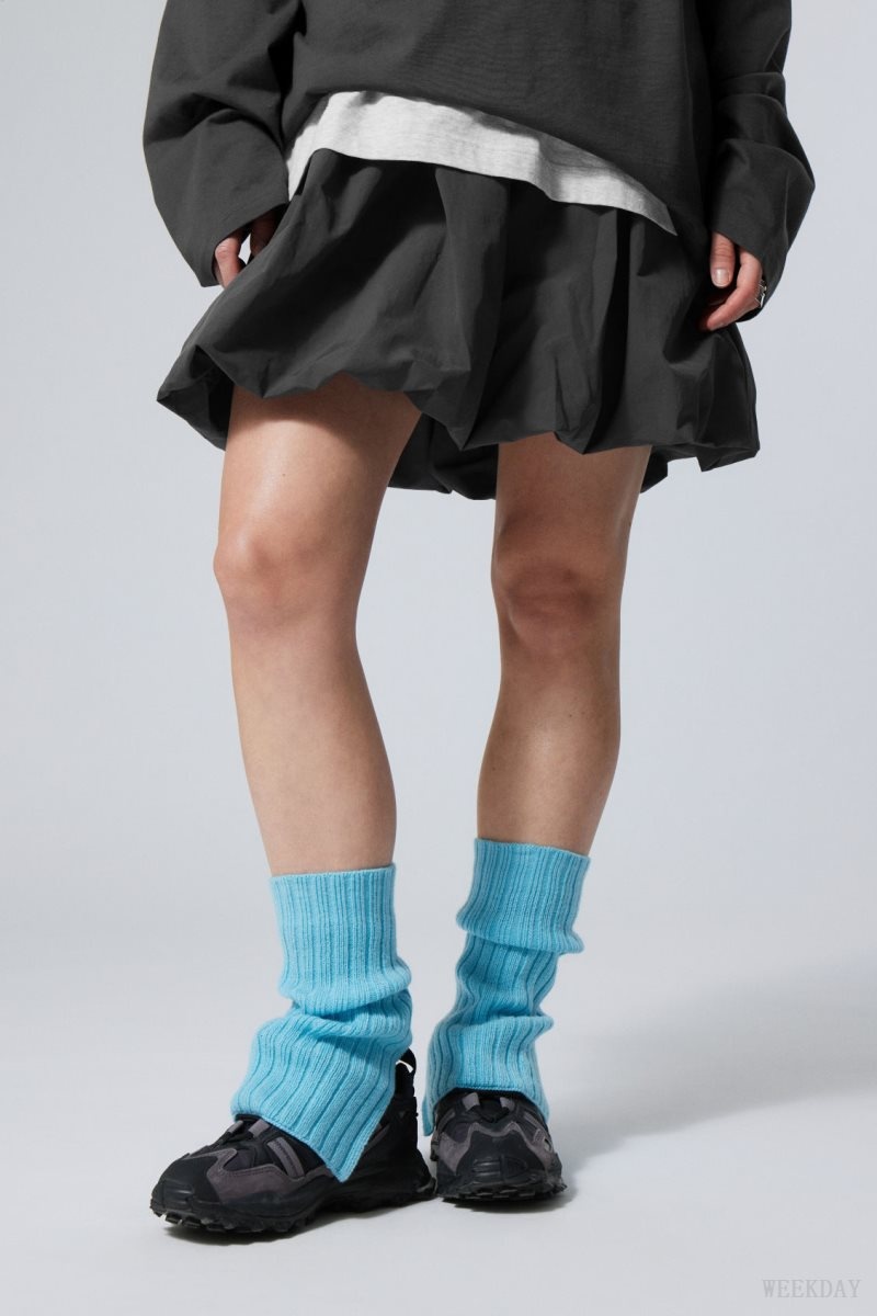 Weekday Short Leg Warmers Light Turquoise | PHJU5184