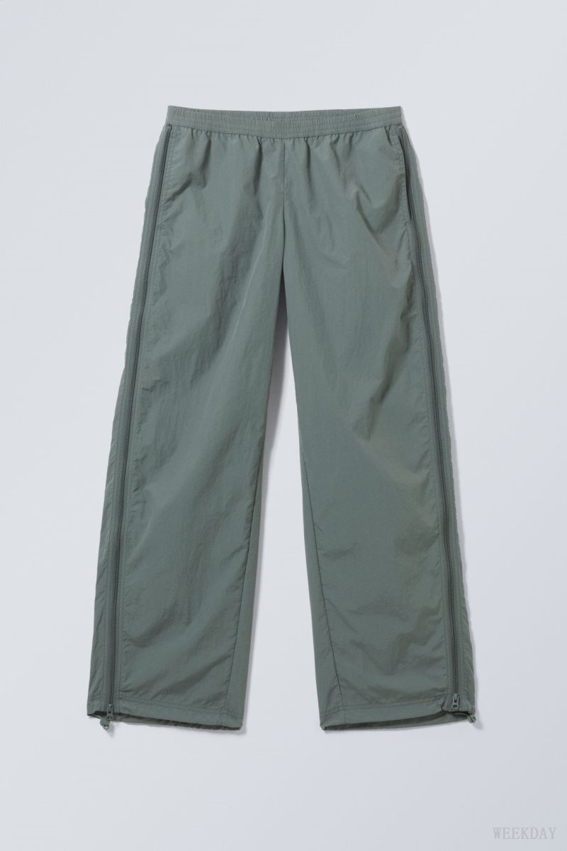 Weekday Simona Side Zip Track Trousers Grey | MGWT0101