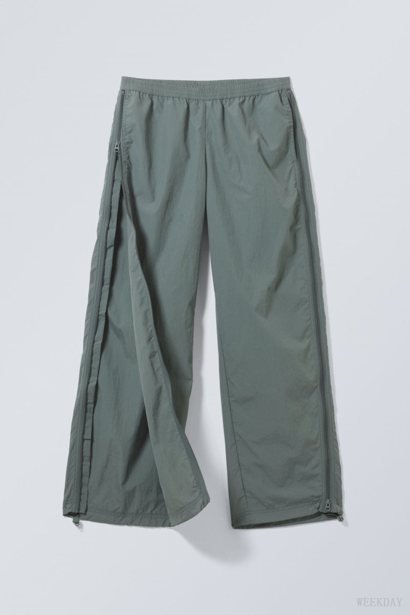 Weekday Simona Side Zip Track Trousers Grey | MGWT0101