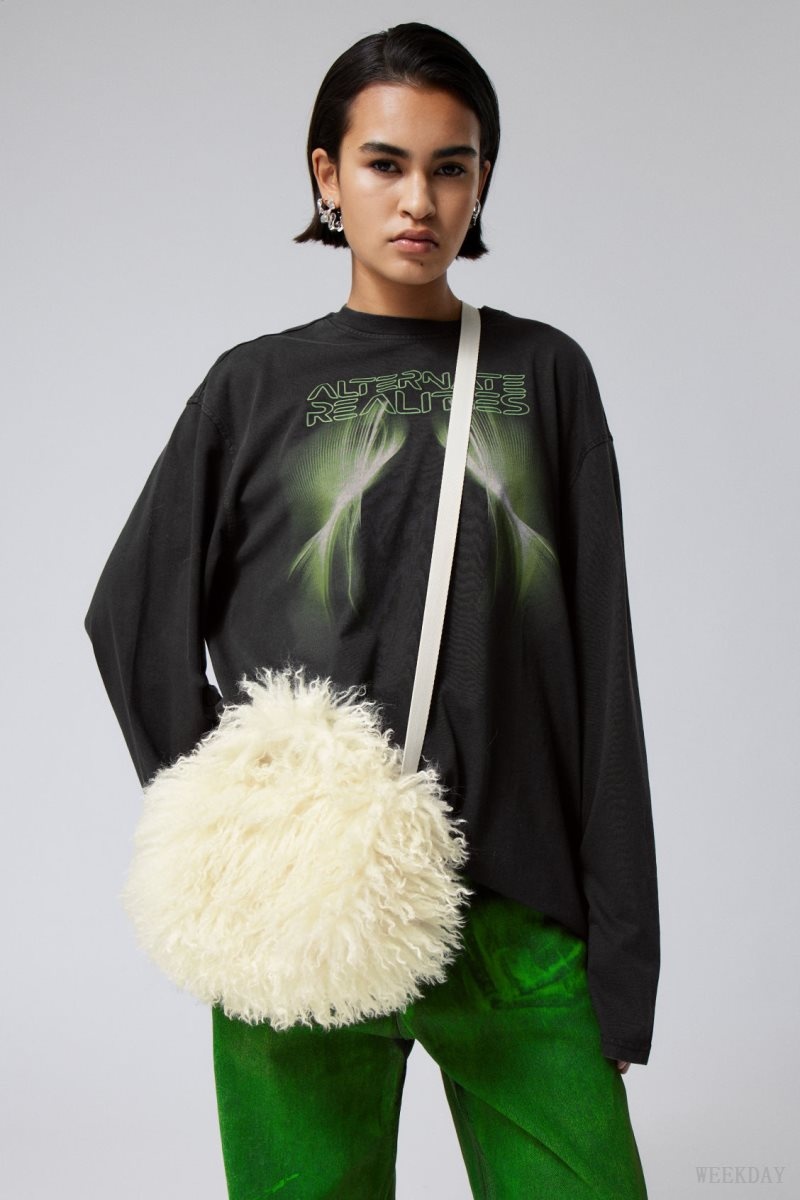 Weekday Small Faux Fur Bag Light Mole | ILZE2698