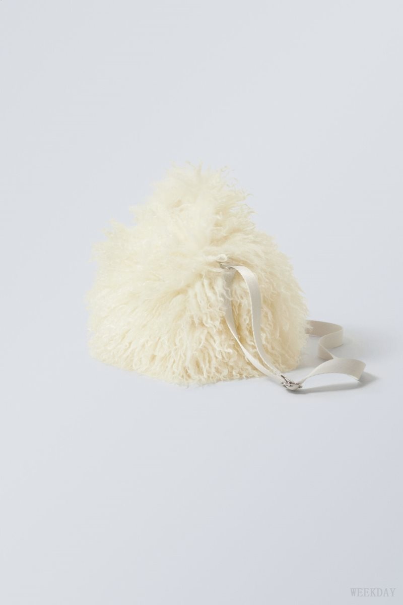 Weekday Small Faux Fur Bag Light Mole | ILZE2698