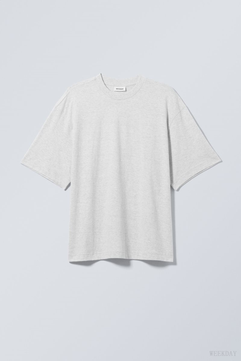 Weekday Soft Oversized T-shirt Light Grey | XGFE0572