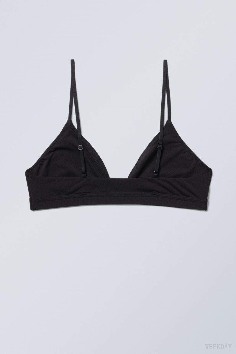 Weekday Soft Triangle Bralette Soul Black | KPUE5077