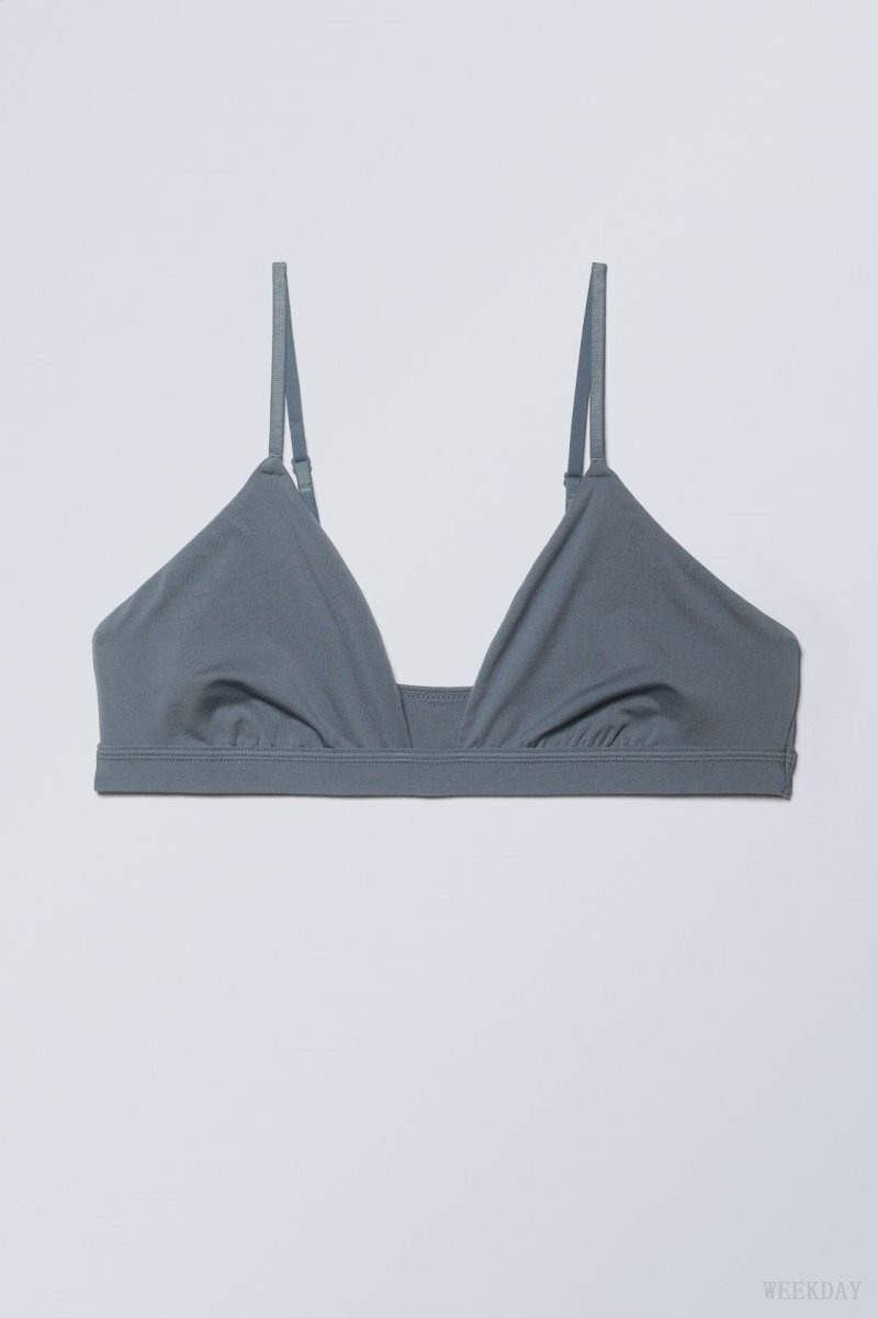 Weekday Soft Triangle Bralette Soul Blue | NMZG5534