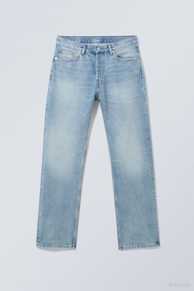 Weekday Space Relaxed Straight Jeans Blue | VOEQ6452