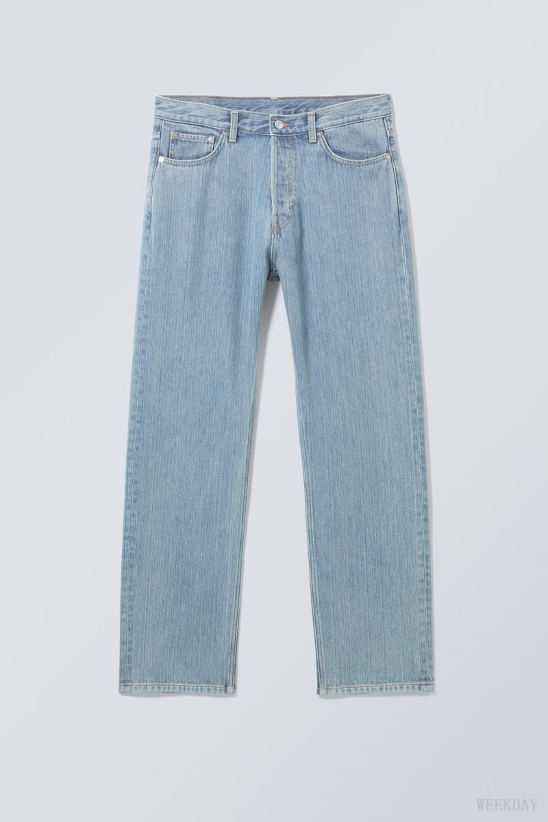 Weekday Space Relaxed Straight Jeans Blue | YGDT9123