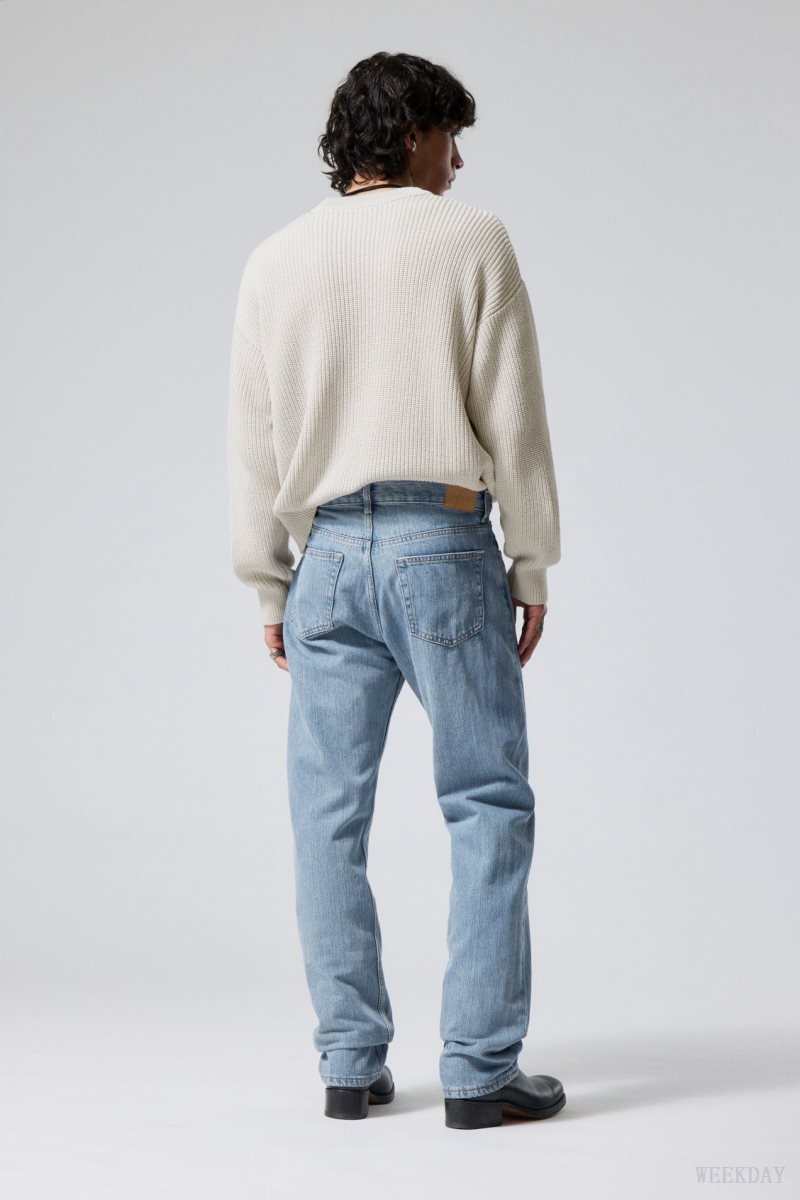 Weekday Space Relaxed Straight Jeans Blue | YGDT9123