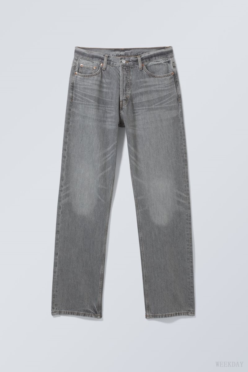 Weekday Space Relaxed Straight Jeans Grey | OIEG4929