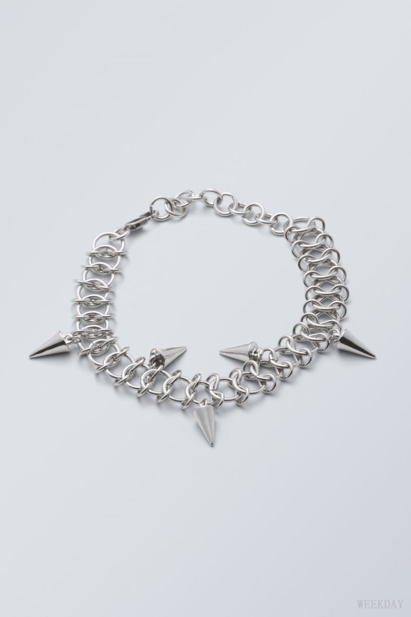 Weekday Spike Bracelet Silver | JVJH6733