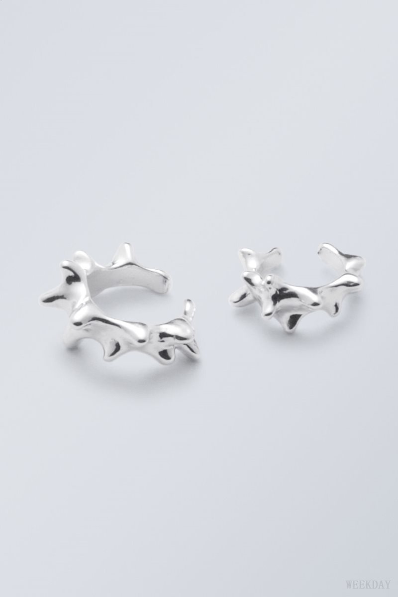 Weekday Spike Earcuffs Silver | WDPM6333