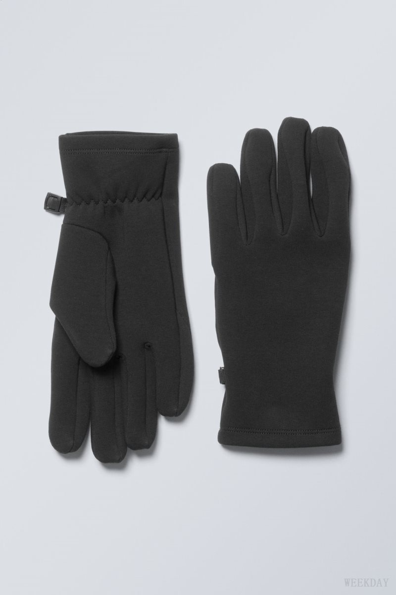 Weekday Sporty Gloves Black | JZMQ3771