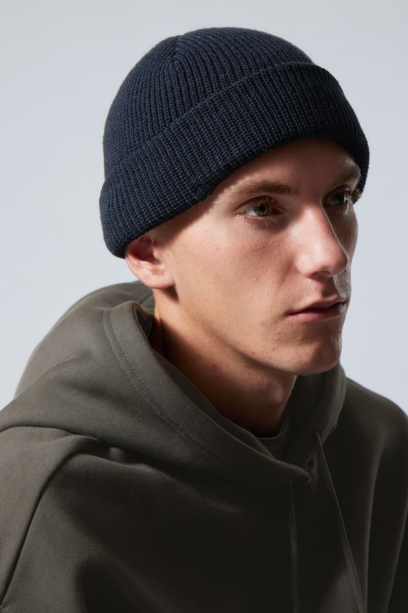 Weekday Stan Beanie Dark Blue | CUWN8823