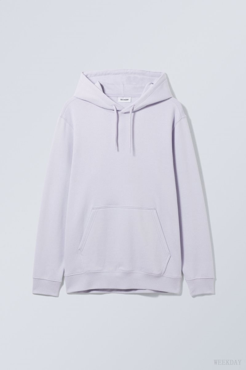 Weekday Standard Midweight Hoodie Purple | XDOP3543