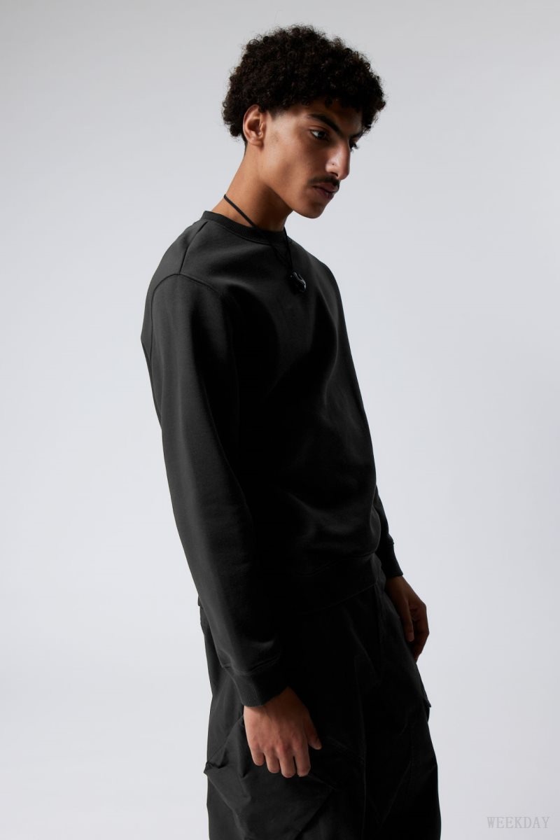 Weekday Standard Midweight Sweatshirt Black | GMHI2484