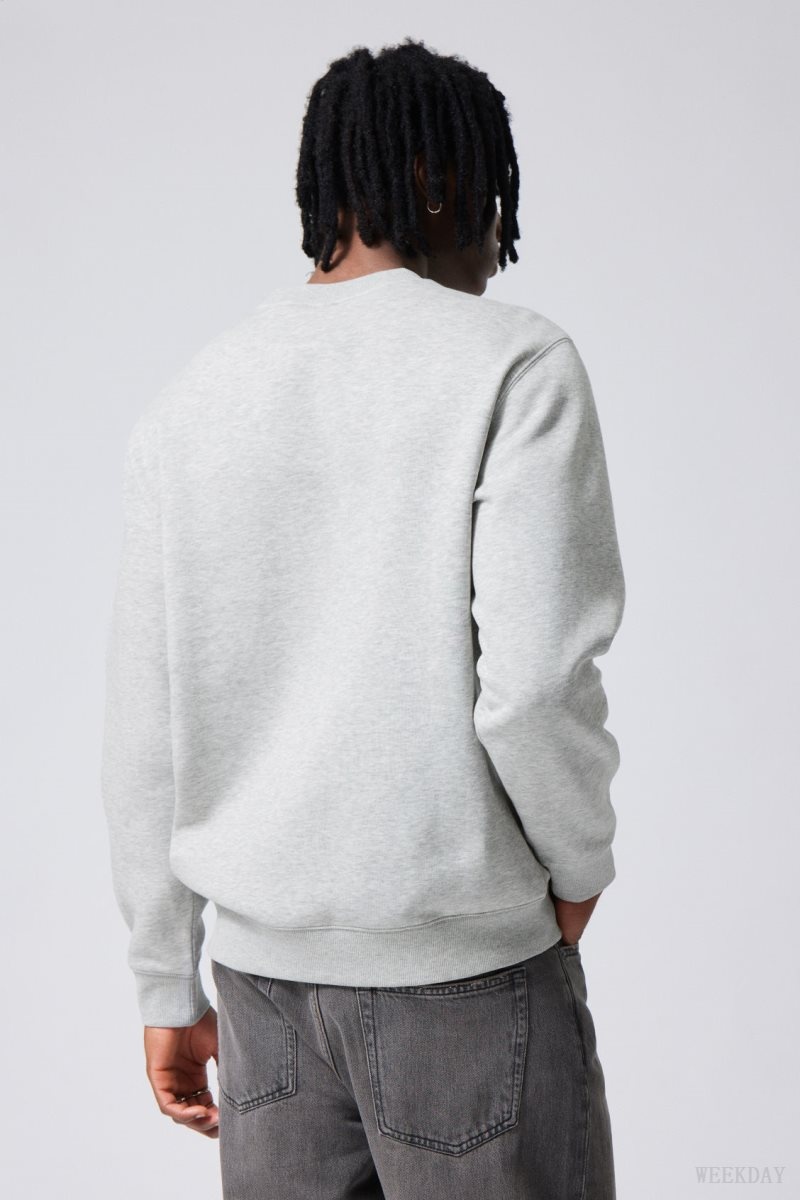 Weekday Standard Midweight Sweatshirt Grey | NZLA2571