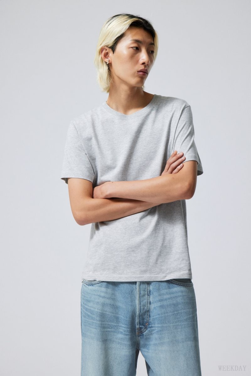 Weekday Standard Midweight T-shirt Grey | UYFU2513