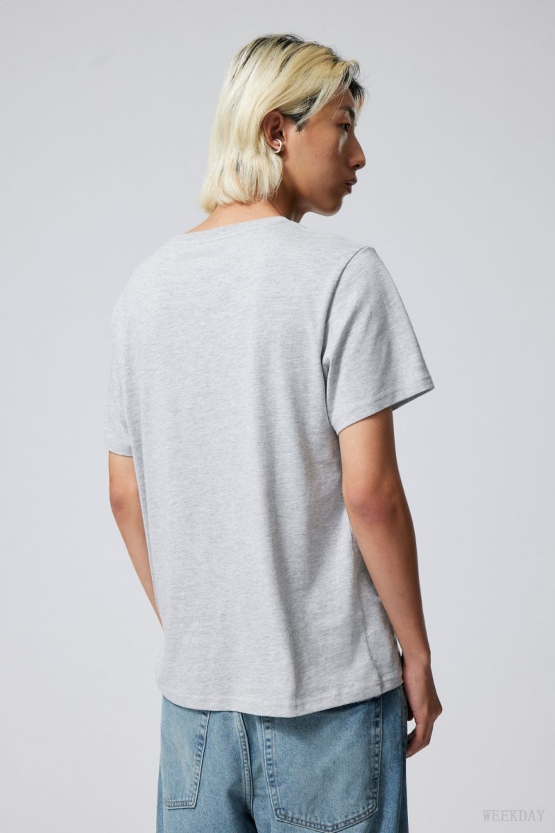 Weekday Standard Midweight T-shirt Grey | UYFU2513