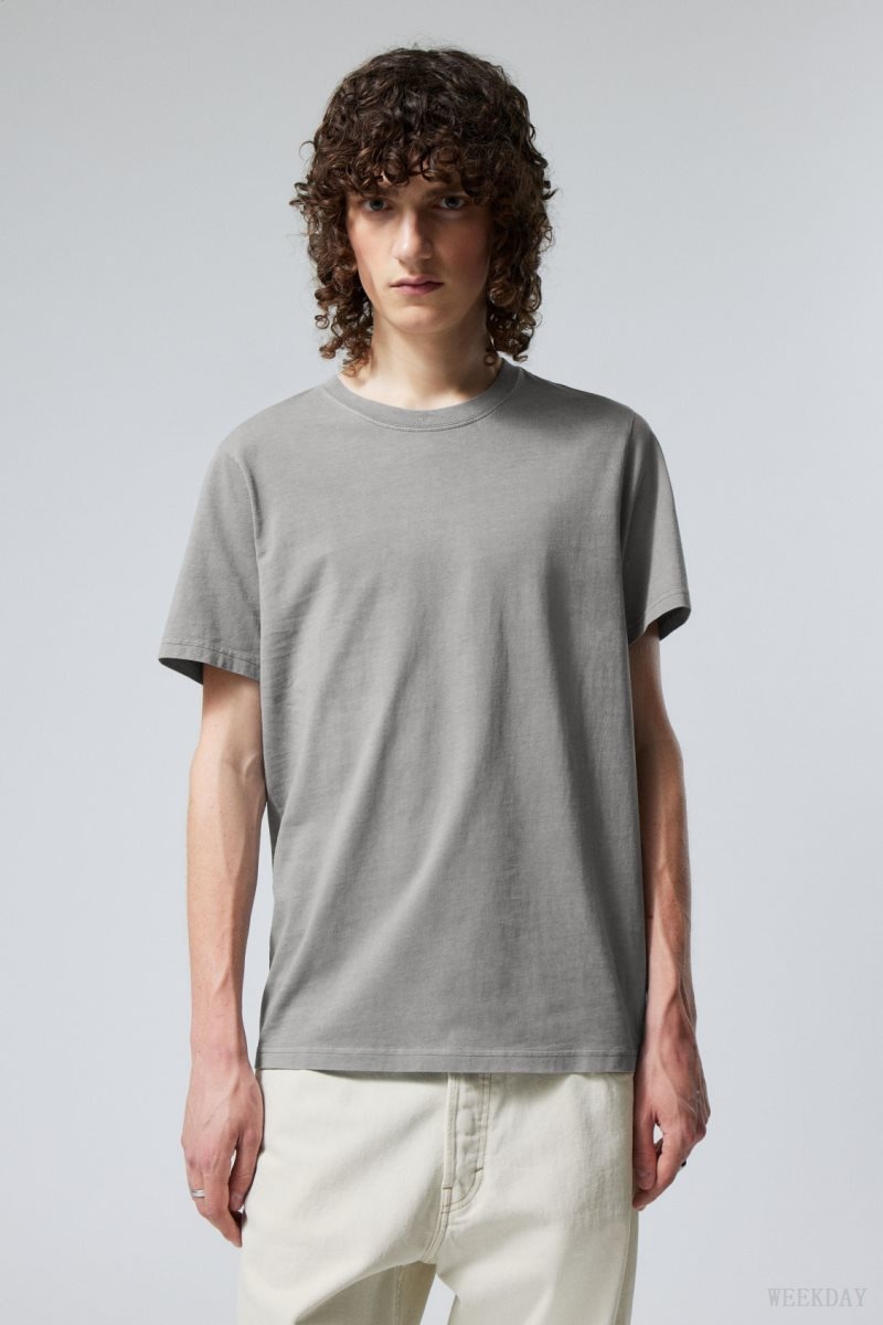 Weekday Standard Midweight T-shirt Grey | CUVI0631