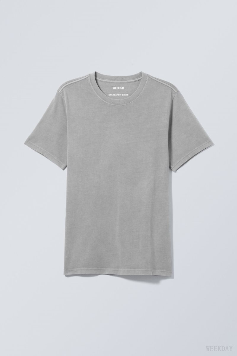 Weekday Standard Midweight T-shirt Grey | CUVI0631