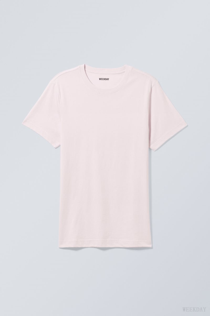 Weekday Standard Midweight T-shirt Light Purple | NKYR3156