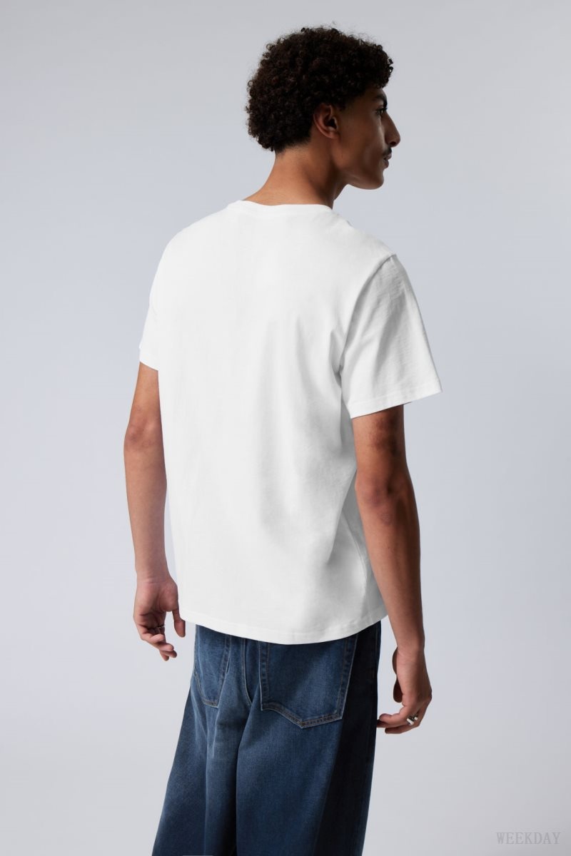 Weekday Standard Midweight T-shirt White | JOFX1772