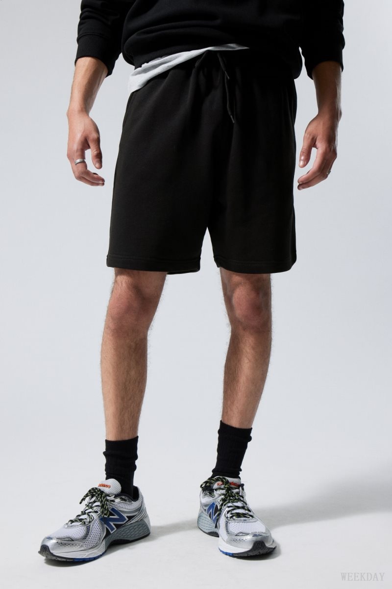 Weekday Standard Sweatshorts Black | UANM8185