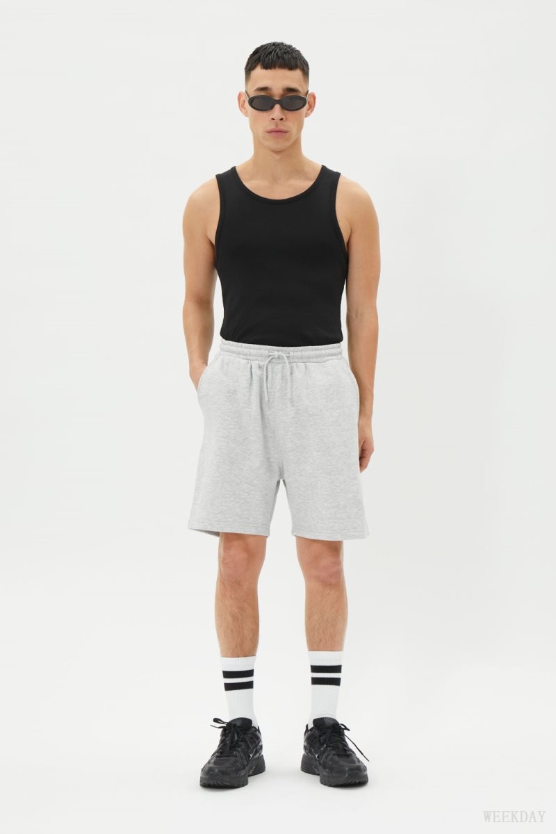 Weekday Standard Sweatshorts Grey | NXWU6620