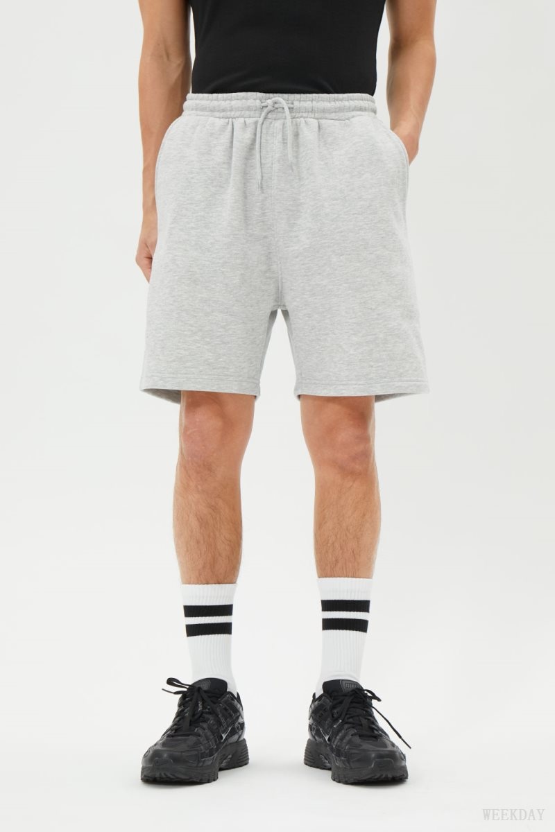 Weekday Standard Sweatshorts Grey | NXWU6620