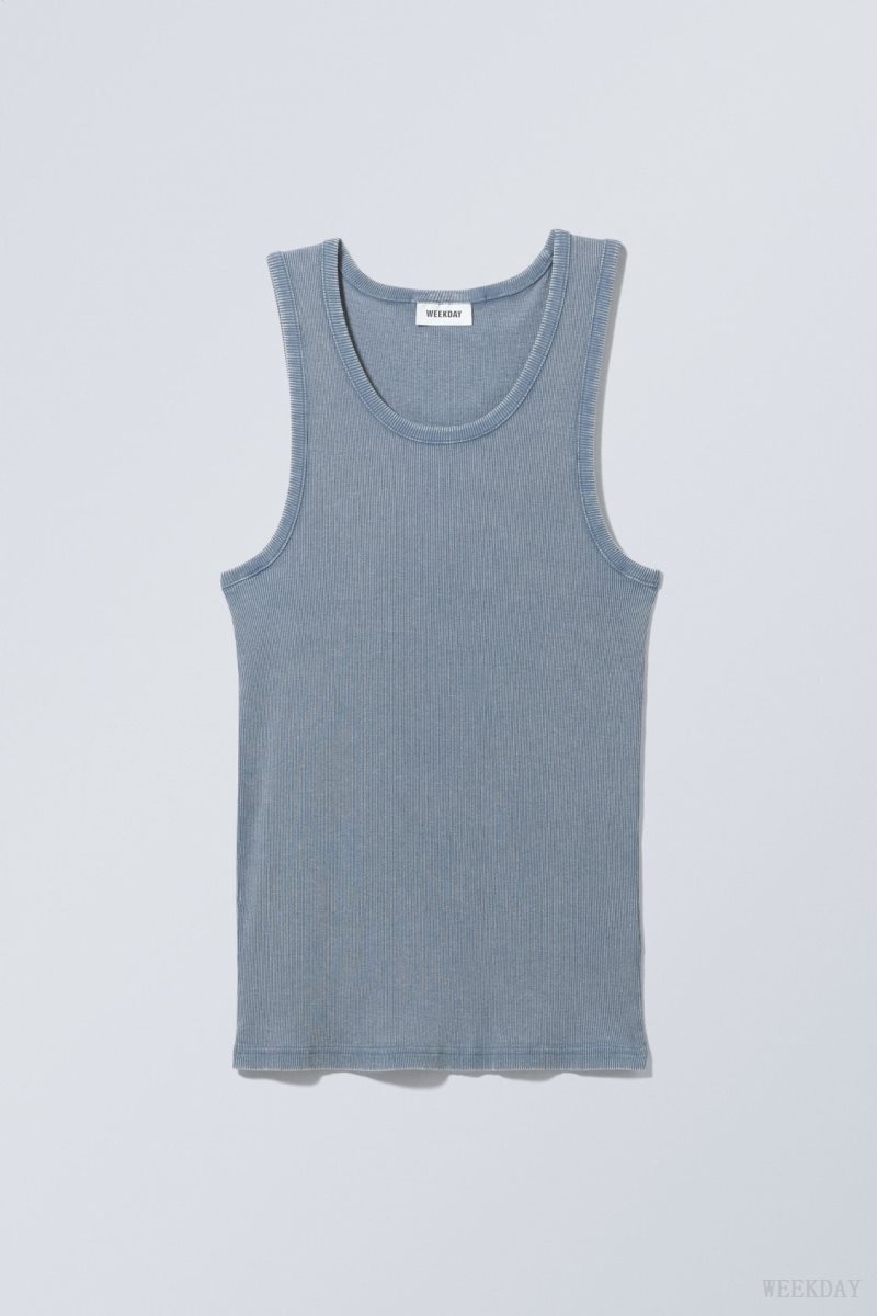 Weekday Standard Tank Top Blue | TEPH9028