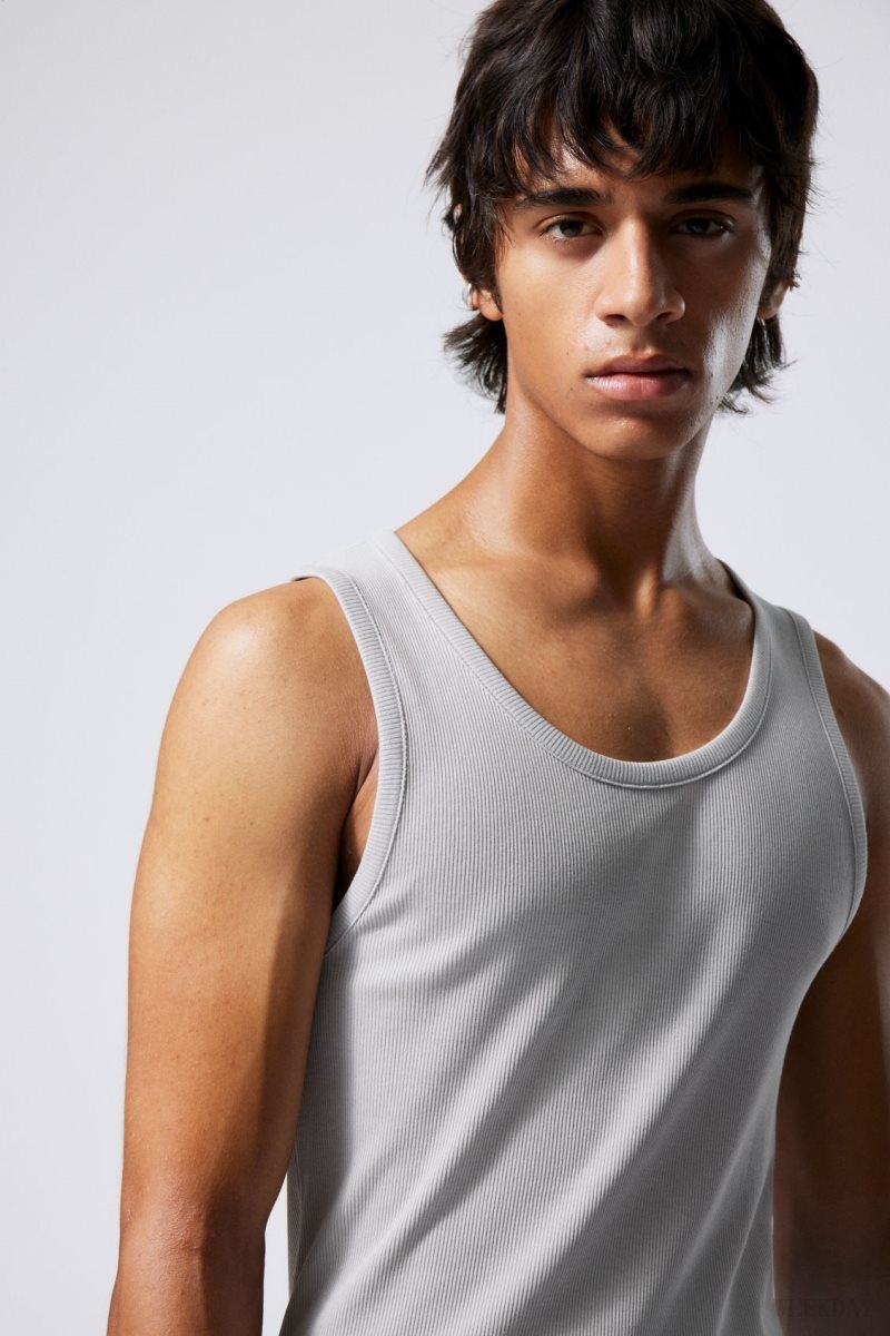 Weekday Standard Tank Top Light Grey | NDUV6807