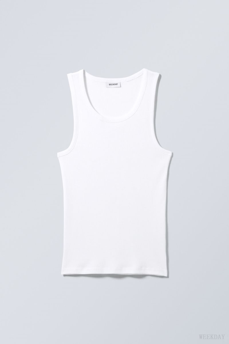 Weekday Standard Tank Top White | DQPU3846