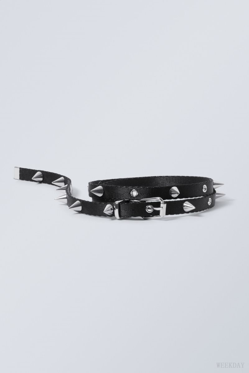 Weekday Stud Belt Black | DGZO2724