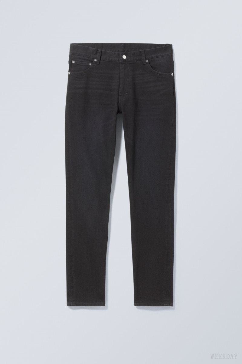 Weekday Sunday Slim Tapered Jeans Black | AATZ4780