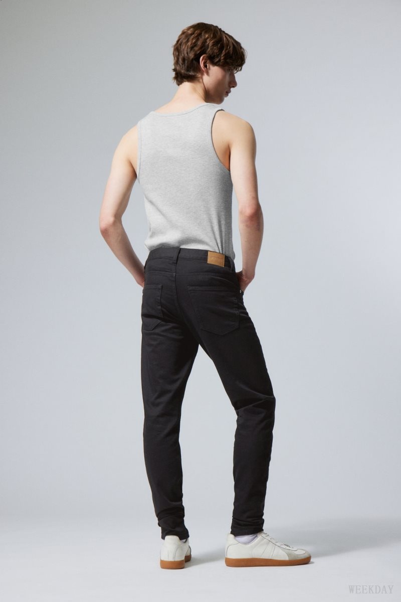 Weekday Sunday Slim Tapered Jeans Black | AATZ4780