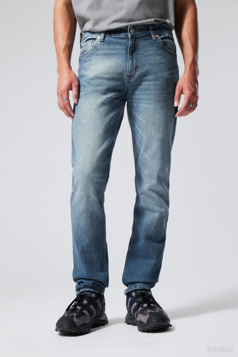 Weekday Sunday Slim Tapered Jeans Blue | EIND6381