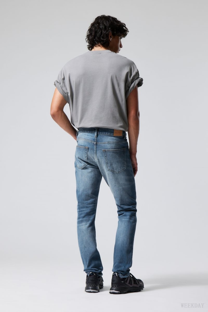 Weekday Sunday Slim Tapered Jeans Blue | EIND6381