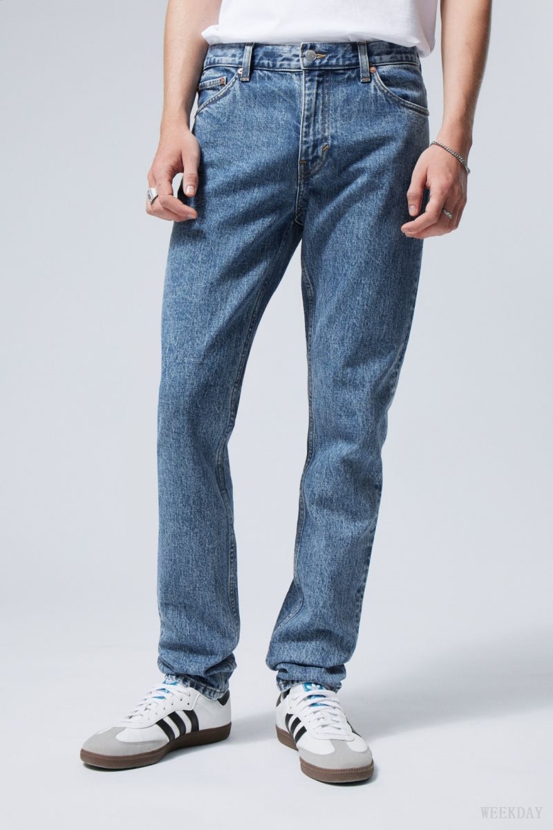 Weekday Sunday Slim Tapered Jeans Blue | JTQG4344